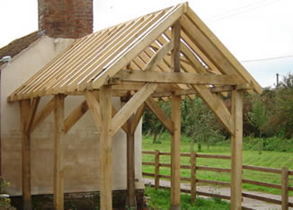 Oak timber frame shed, Forest of Dean